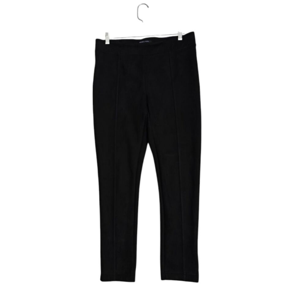 Andrew Marc Black Faux Suede Leggings with Front Seam